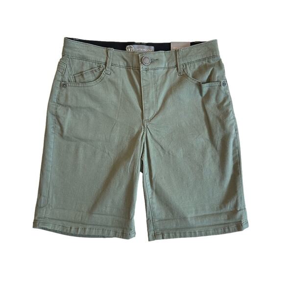 Wit & Wisdom AbSolution Technology Stretch Twill Shorts Green NEW Size 0 - Picture 1 of 9